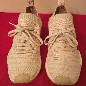 Beige Knit Sneakers